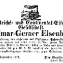 1873-09-11 Hdf Bahn Schwellenkauf